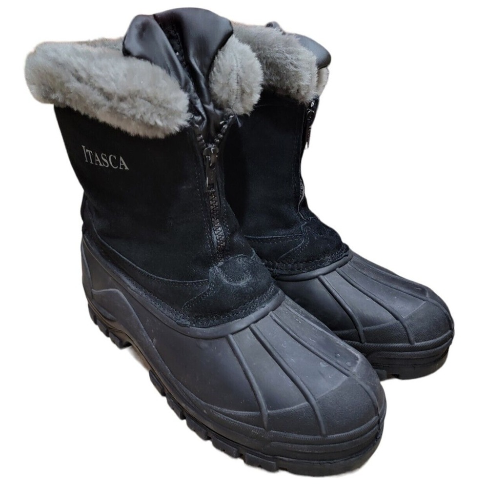 Itasca Tahoe Women's Black Thermolite Waterproof Winter Snow Rain Boots Size 9